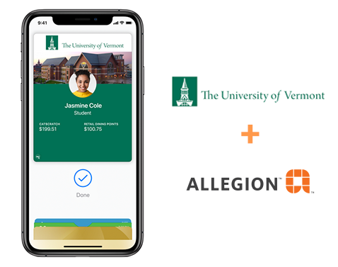 University of Vermont mobile credentials