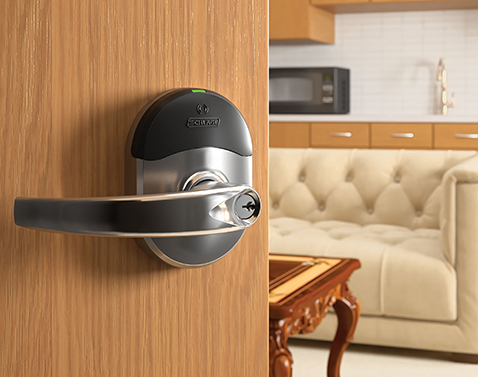 Multifamily entry with smart lock