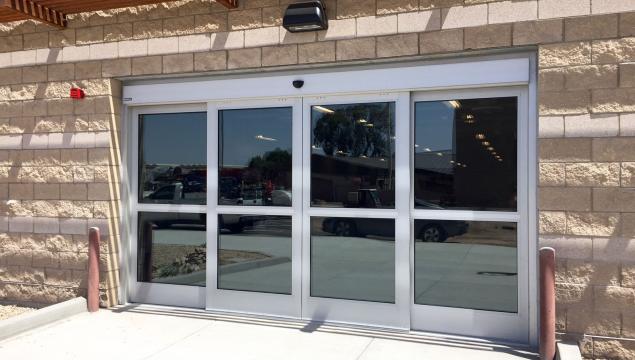 Ballistic-rated sliding door from Stanley Access Technologies