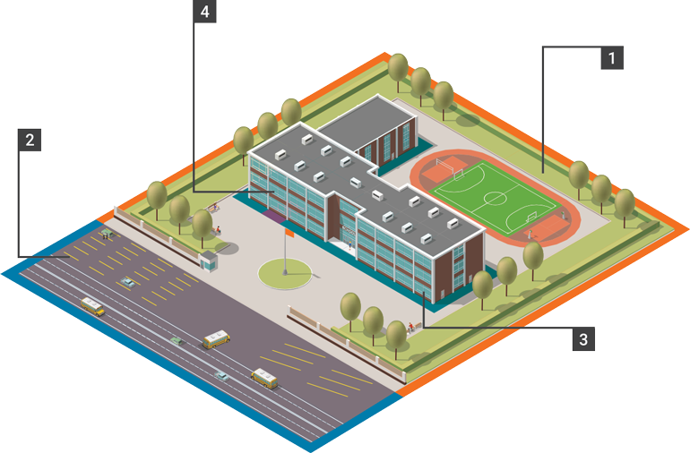 Illustration of a educational building.