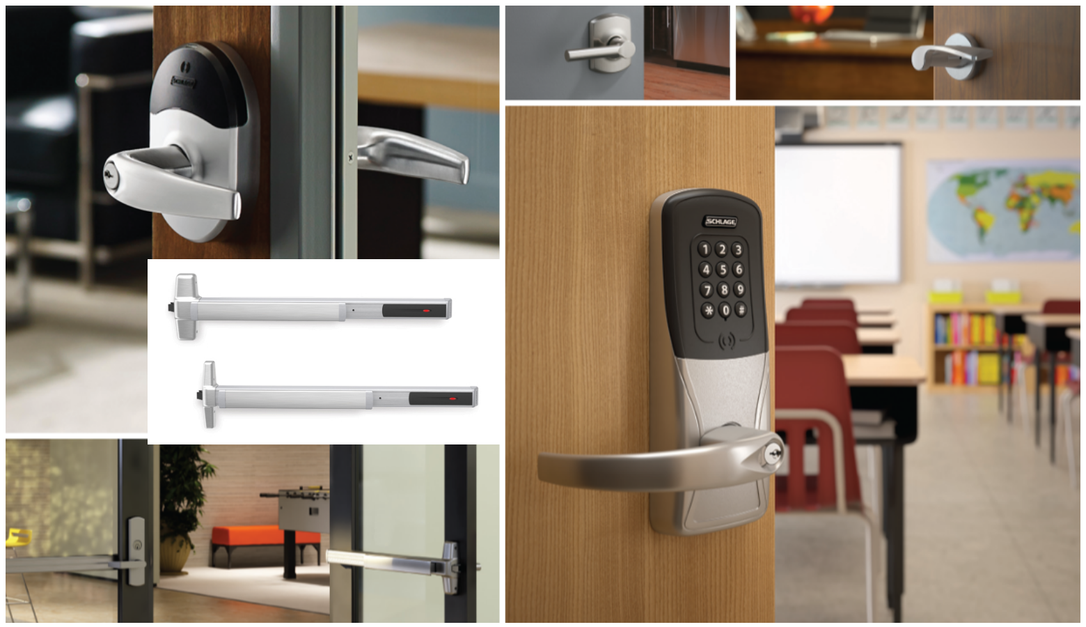 Compilation of networked wireless locks and door hardware