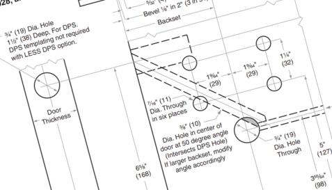 Allegion templates and technical information for door hardware and openings